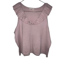 The General Good Blouse Womens Pink Ruffled Sleeveless V Neck Size XXL - $8.32