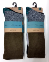 4 PAIR GOLD TOE Men&#39;s N.N Crew Socks Knit with ORGANIC Cotton-LIMITED ED... - $18.80