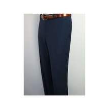 Men Renoir Flat Front Suit Separate Pants Slim Fit Soft Feel Slacks 201-19 Navy image 5