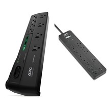 APC Power Strip with USB Charging Ports, Surge Protector P8U2, 2630 Joules, Flat - £43.14 GBP