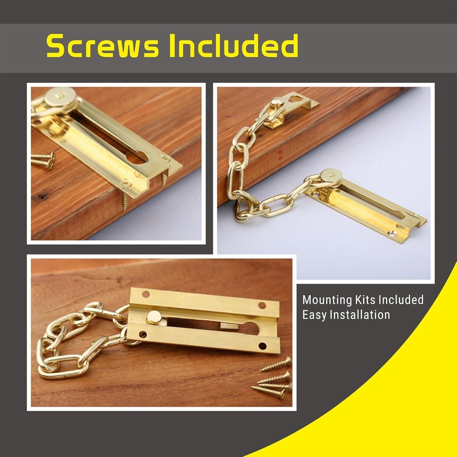 Door Chain Guard, Heavy-Duty Home Security, Sturdy and Rust-Resistant Door Brass Item image 7
