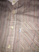 Vtg  1980&#39;s Levi&#39;s  Button Up Long Sleeve White Tab Shirt Plaid Men&#39;s  Size M - £20.18 GBP