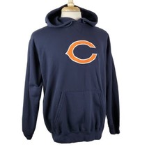 Chicago Bears NFL Team Apparel Hoodie Sweatshirt Large Navy Cotton Blend Pocket - $18.99
