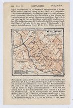 1913 Original Antique City Map Of Reutlingen / BADEN-WÜRTTEMBERG / Germany - £15.08 GBP