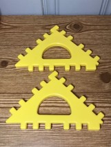 Little Tikes Wee WAFFLE BLOCK Building Toy YELLOW ROOF TRUSS Large Trian... - £8.80 GBP