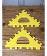 Little Tikes Wee WAFFLE BLOCK Building Toy YELLOW ROOF TRUSS Large Trian... - £8.64 GBP