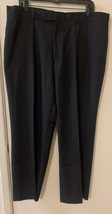 Perry Ellis Portfolio Men&#39;s Black Pin Striped Dress Pants 38W 29L - £7.12 GBP