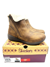 Skechers Arya Fold Over Faux Fur Booties New Rumour- Chestnut, US 8W - £35.16 GBP