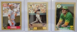 Lot of 1987 Topps Barry Bonds Barry Larkin Jose Canseco Rookie RC Cards ... - £43.93 GBP