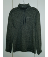 EDDIE BAUER MEN&#39;S GRAY PULLOVER 1/2-ZIP SWEATSHIRT-M-100% POLYESTER-GENT... - $13.99