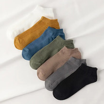 7pairs Men&#39;s Breathable plain Color Boat Socks (Size 6-9) NEW!!! - £8.12 GBP