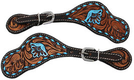 Horse Western Riding Cowboy Boots Leather Spur Straps Tack  74HR01 - $26.72