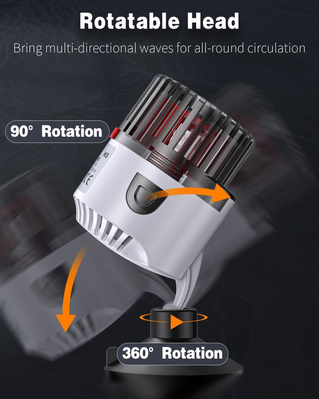 Pawfly 3 W Aquarium Wave Maker 800 GPH Submersible Adjustable Circulation Pump f Item image 4