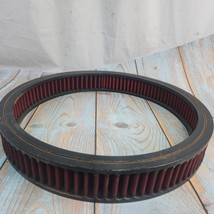For GM Ford Mopar Red 14x2 Round Air Filter Element Reusable Washable Co... - €40,43 EUR