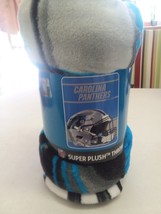New Nfl Carolina Panthers Micro Fleece Super Plush Throw Blanket 46&quot; X 60&quot; - £14.42 GBP