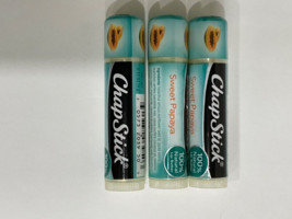 3 Tubes Sealed New Chapstick Sweet Papaya Lip Balm .15 Oz (Brand New) - £5.49 GBP