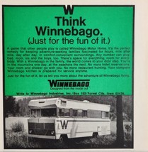 1969 Print Ad Winnebago Motor Homes Made in Forest City,Iowa - $14.38