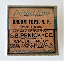 antique UNUSED BROOM TOP cytisus scoparius herb QUACK MED CRUDE DRUGS ne... - £38.38 GBP