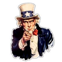 Uncle sam 4&quot; USA Sticker UV &amp; Water Resistant Vinyl Decal Bumper Window ... - $109.97 MXN