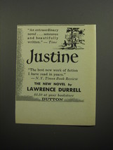 1957 Dutton Book Advertisement - Justine by Lawrence Durrell - £14.78 GBP