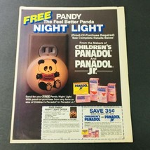 VTG Retro 1987 Children&#39;s Panadol &amp; Panadol Jr. FREE Pandy Night Light A... - $19.00