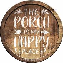 Porch Is My Happy Place Novelty Circle Coaster Set of 4 - £15.80 GBP