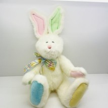 Vintage The Boyds Collection White Stuffed Bunny Articulated Hare Rabbit 14&quot; - £19.35 GBP