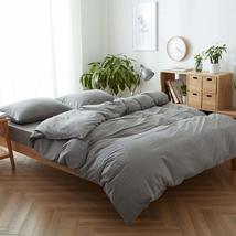 Ultra Soft Luxury Stonewashed Cotton Duvet Cover Boho Bedding with Coconut Butto - £54.03 GBP+