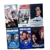 Lot 6 VHS Movies Drama, Action Rated R Hollow Man Under Seige Robin Williams - £10.30 GBP