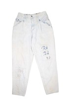 Vintage Stefano International Jeans Womens 14 Light Wash Patchwork High ... - £22.59 GBP