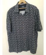 Nat Nast Men&#39;s Short Sleeve Button-Front Shirt Size XL Dice gambling FADED - $19.99