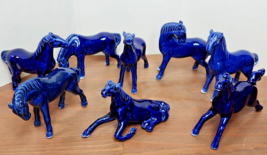 VTG The Eight Horses of Wang Mu - King Mu of the Zhou Dynasty Blue Porcelain - £159.03 GBP