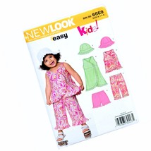 New Look 6689 Sewing Pattern Hat Dress Shirt Shorts Pants Uncut Toddler 1/2-4 - £10.25 GBP