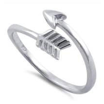 Elegant Arrow Ring Size 6 Solid 925 Sterling Silver - £12.72 GBP