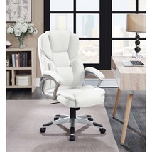Kaffir White Upholstered Adjustable Home Office Desk Chair - $5,080.17 MXN