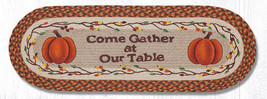 Earth Rugs OP-222 Come Gather at Our Table Oval Patch Runner 13&quot; x 36&quot; - £35.52 GBP