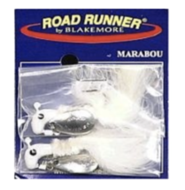 Blakemore Road Runner Marabou Jighead 1/4 OZ, White, Fishing, Pack of 2 - £6.94 GBP