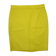 NWT J.Crew Petite No 2 Pencil in Bright Citron Yellow Bi-stretch Cotton Skirt 6P - £40.79 GBP