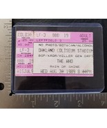 THE WHO - VINTAGE AUG 30, 1989 OAKLAND COLISEUM STADIUM CONCERT TICKET STUB - $10.00