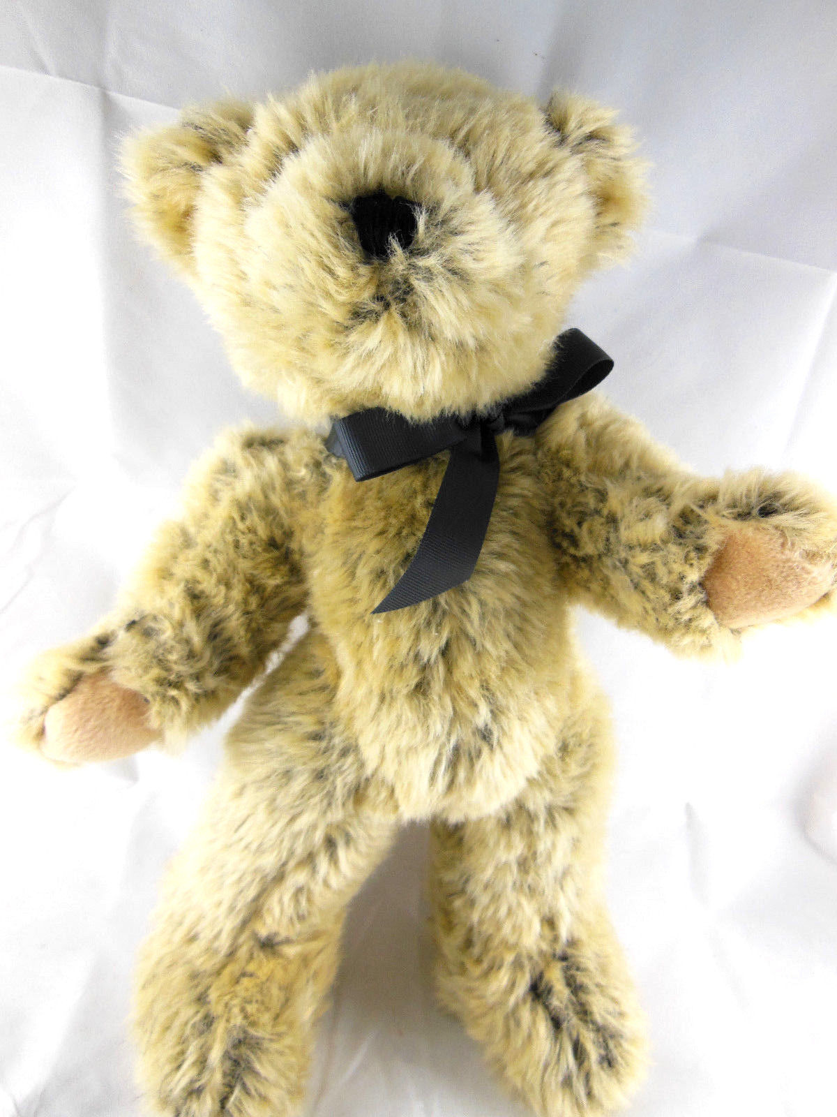 Dan Dee Collectors Choice Teddy Bear 14" Unique 2 toned pile fur black with tan - $14.84