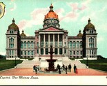 State Capitol Building Des Moines Iowa IA UNP DB Postcard - $3.91