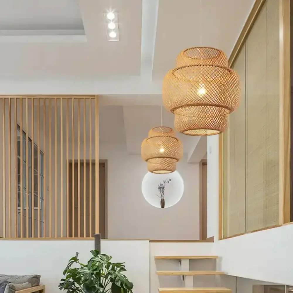 High Quality Modern Life Handmade Rattan Pendant Lamp Decorative Bamboo - $38.91+