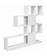 5-Tier Bookshelf Corner Ladder Bookcase with Storage Rack-White - Color:... - $1,957.69 MXN