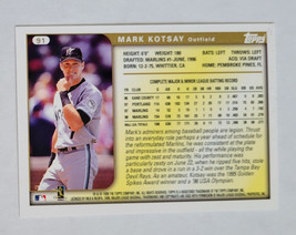 1998 Topps Gold Mark Kotsay All Star RC card #91 NM Condition - £2.52 GBP