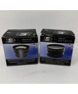 Telephoto Lens &amp; Wide Angle Lens SSE 58mm Fits Canon Rebel EOS - £50.60 GBP