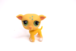 Littlest Pet Shop LPS Yellow Greyhound Dog with Green Teardrop Eyes - £7.09 GBP