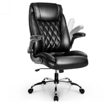 Executive Ergonomic High Back Black Premium PU Leather Computer Office C... - £226.35 GBP