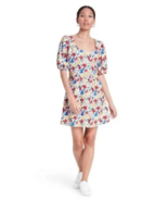 Rixo Target Dress 4 Mini White Daisy Floral Puff Sleeve Cottagecore Fair... - $39.62