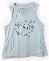 Pokemon Sleeveless Tank Top Women XL White With Cherry Blossom Print Dis... - £14.67 GBP