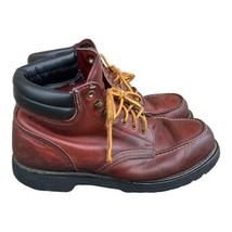 Herman Survivors Made in USA Leather Steel Toe Work Boots Vibram Soles Mens 8.5 - £27.92 GBP